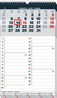 Calendrier mois Memo-Manager, 4 langues, 2027-2