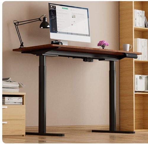 Bureau assis-debout structure réglable, noir-2