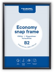 Europel cadre porte-affiche Economy, 25 mm, ft B2, noir