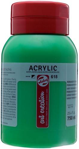 Talens Art Creation acrylverf flacon van 750 ml, licht permanentgroen