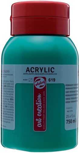 Talens Art Creation peinture acrylique flacon de 750 ml, vert permanent foncé