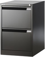 Bisley classeur dossiers, ft 71,1 x 47 x 62,2 cm (h x l x p), 2 tiroirs, noir