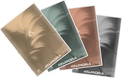 Aurora verslagschrift Writing 90, geniet, geruit 5 mm + blauwe marge, 72 bladzijden, ft 21 x 29,7 cm