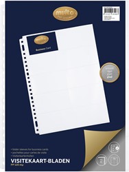 Multo pochette perforée pour cartes de visite ft A4, 10 pochettes, pak van 10 stuks