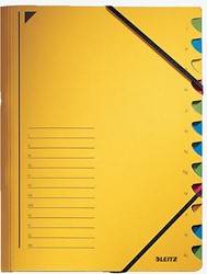 Leitz bureau sorteermap, karton, ft A4, 12 tabs, geel