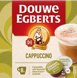 Douwe Egberts Dolce Gusto dosettes de café Cappucino, paquet de 8 pièces