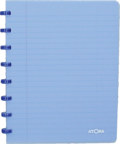 Atoma Trendy schrift, ft A5, 144 bladzijden, gelijnd, transparant blauw