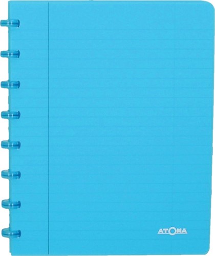 Atoma Trendy schrift, ft A5, 144 bladzijden, geruit 5 mm, transparant turkoois