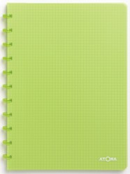 Atoma Trendy cahier, ft A4, 144 pages, quadrillé 5 mm, transparant groen