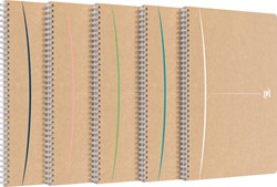 Oxford Touareg spiraalschrift, 180 bladzijden, ft A4, gelijnd, geassorteerde kleuren