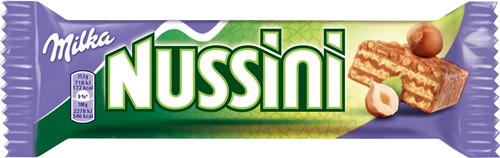 Milka Nussini barre chocolat au lait et noisette, 31,5 g