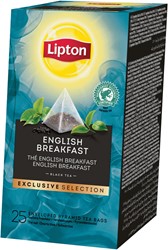 Lipton thé Exclusive Selection, English Breakfast, bôite de 25 sachets