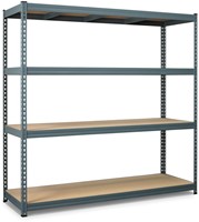 Avasco étagère Robus 400, ft 180 x 180 x 60 cm, 4 tablettes, en métal, gris