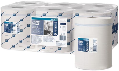 Tork Reflex poetspapier Centerfeed, 1-laag, systeem M4, pak van 6 stuks