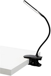 ALBA LED lampe de Bureau LED sans fil Clip, avec pince, noir