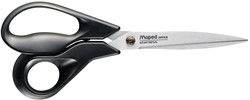 Maped ciseaux Advanced, ft 21 cm, droite, bouts pointus, inox, noir, blister de 1 pièce