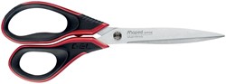 Maped ciseaux Advanced Softgel, ft 21 cm, droite, bouts pointus, inox, noir/rouge, blister de 1 pièce