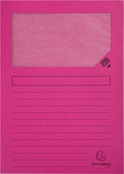 Exacompta L-map met venster Forever, pak van 100 stuks, roze