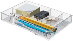 Leitz opbergbak, voor ladenblokken uit Plus en WOWserie, 4 vakken, transparant