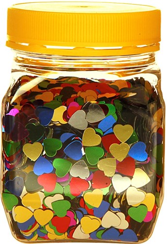 Bouhon pot de confetti coeurs (160 g)