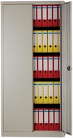 Bisley armoire à portes battantes, ft 195 x 91,4 x 40 cm (h x l x p), 4 tablettes, gris-2