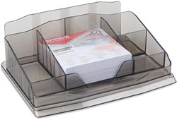 OFFICE products bureau organizer, inclusief notes, 6 vakken, transparant zwart