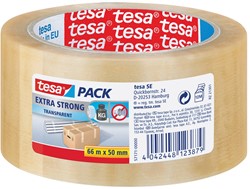 Tesa verpakkingsplakband Extra Strong, ft 50 mm x 66 m, PVC, transparant