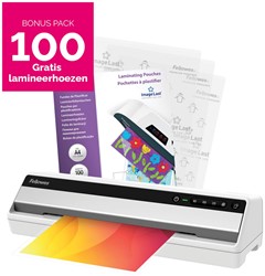 Fellowes machine à plastifier Saturn pour ft A3 + Bonus Pack de 100 pochettes (ft A4, 80 microns)