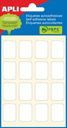 Apli witte etiketten ft 16 x 22 mm (b x h), 96 stuks, 16 per blad (2674)