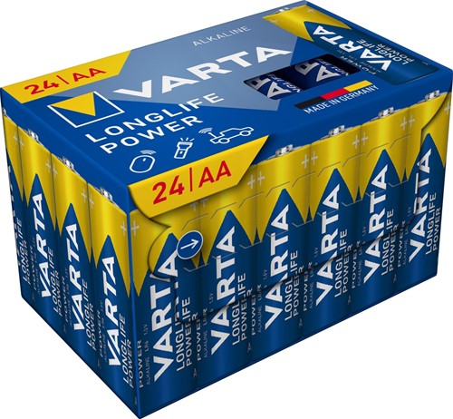 Varta batterij Longlife Power AA, pak van 24 stuks