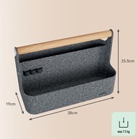 Leitz draagbare bureau organizer, met handvat, vilt, grijs-2