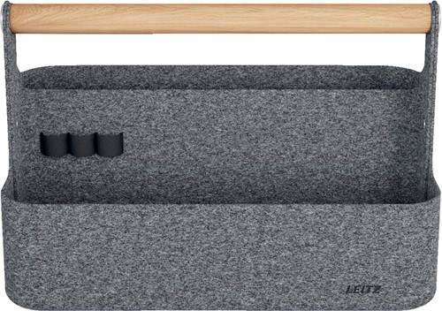Leitz draagbare bureau organizer, met handvat, vilt, grijs