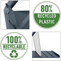 Leitz Ergo cosy support pour ordinateur portable, 80% de plastique recyclé, gris-2
