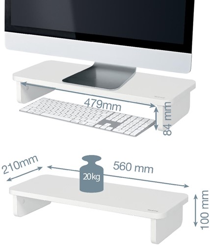 Leitz Ergo support écran, blanc-2