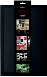 Securit krijtbord Woody ft 60 x 40 cm, zwart