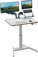 Leitz Ergo Zit/Sta bureau, ft blad 80 x 60 cm, elektrisch, op voet-1