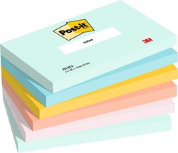 Post-it Notes, 100 feuilles, ft 76 x 127 mm, paquet de 6 blocs, Beachside colour collection