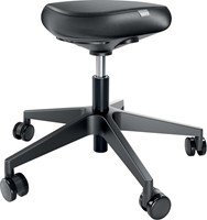 Leitz Ergo actieve Zitkruk met comfortzitting, met wieltjes, zwart