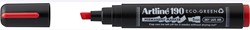 Artline marqueur permanent Drysafe 190 Eco-Green, 2-5 mm, point biseautée,  rouge