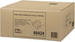Essuie-mains ZZ Natural, 250 feuilles, paquet de 15 pièces
