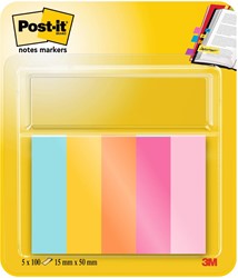 Post-it notes markers Beachside, ft 15 x 50 mm, blister avec 5 blocs de 50 feuilles