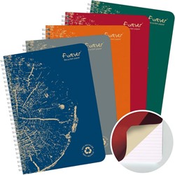 Clairefontaine FOREVER cahier spirale, recyclé, A5, 90g, 120 pages, ligné, assorti