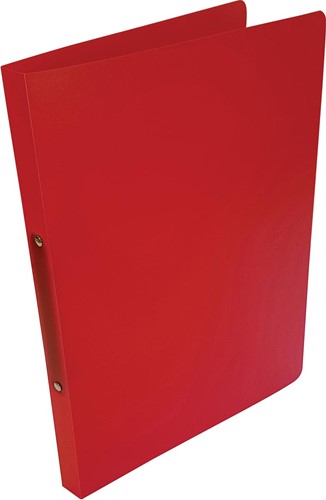 Alpha classeur à anneaux, pour ft A4, en PP, 2 anneaux de 16 mm, rouge tranparent
