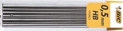 Bic criterium mines, 0,5 mm, HB, étui de 12 pièces