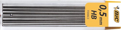 Bic criterium mines, 0,5 mm, HB, étui de 12 pièces