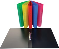 Alpha classeur à anneaux, pour ft A4, en PP, 2 anneaux de 25 mm, couleurs assorties-2