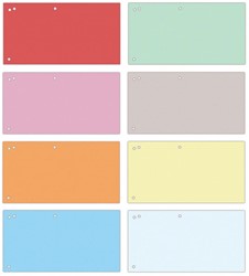 OFFICE products intercalaires, 240 x 105 mm, paquet de 100 pièces, couleurs assorties