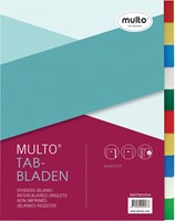 Multo intercalaires pour ft A4, 23 trous, 10 onglets, couleurs assorties-2