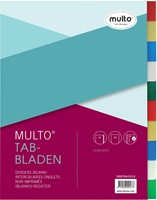 Multo intercalaires pour ft A4, 23 trous, 10 onglets, couleurs assorties