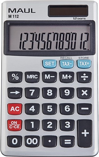 MAUL calculatrice de poche professionnelle M112, argent